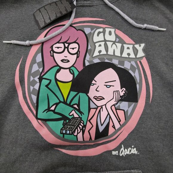 Groovie Daria MTV, Daria Go Away! Hoodie Sz Small - Picture 1 of 7